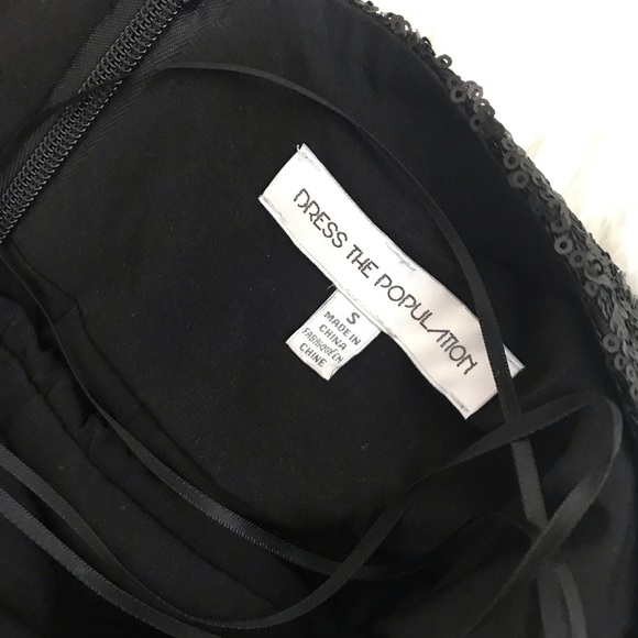 Dress The Population Black Farah Sequin Gown Prom - Picture 6 of 8